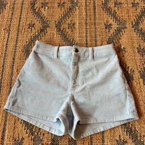 NWOT Billabong Light Blue Corduroy High Waist Women's Shorts